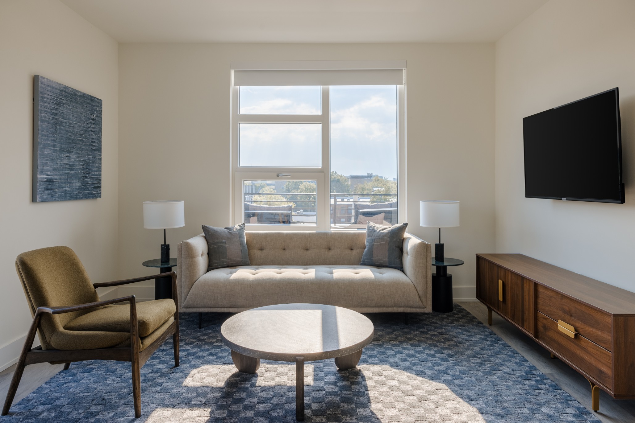 Living room of Unit 601 at 1324 NoMa